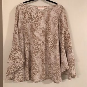 Belle by Kim Gravel Flutter Sleeve Top